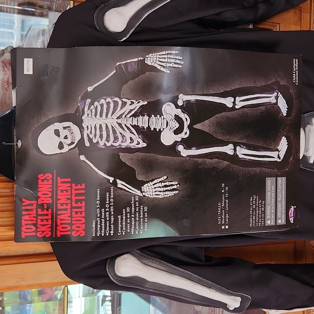 Skelebones Halloween Costume M(8-10)